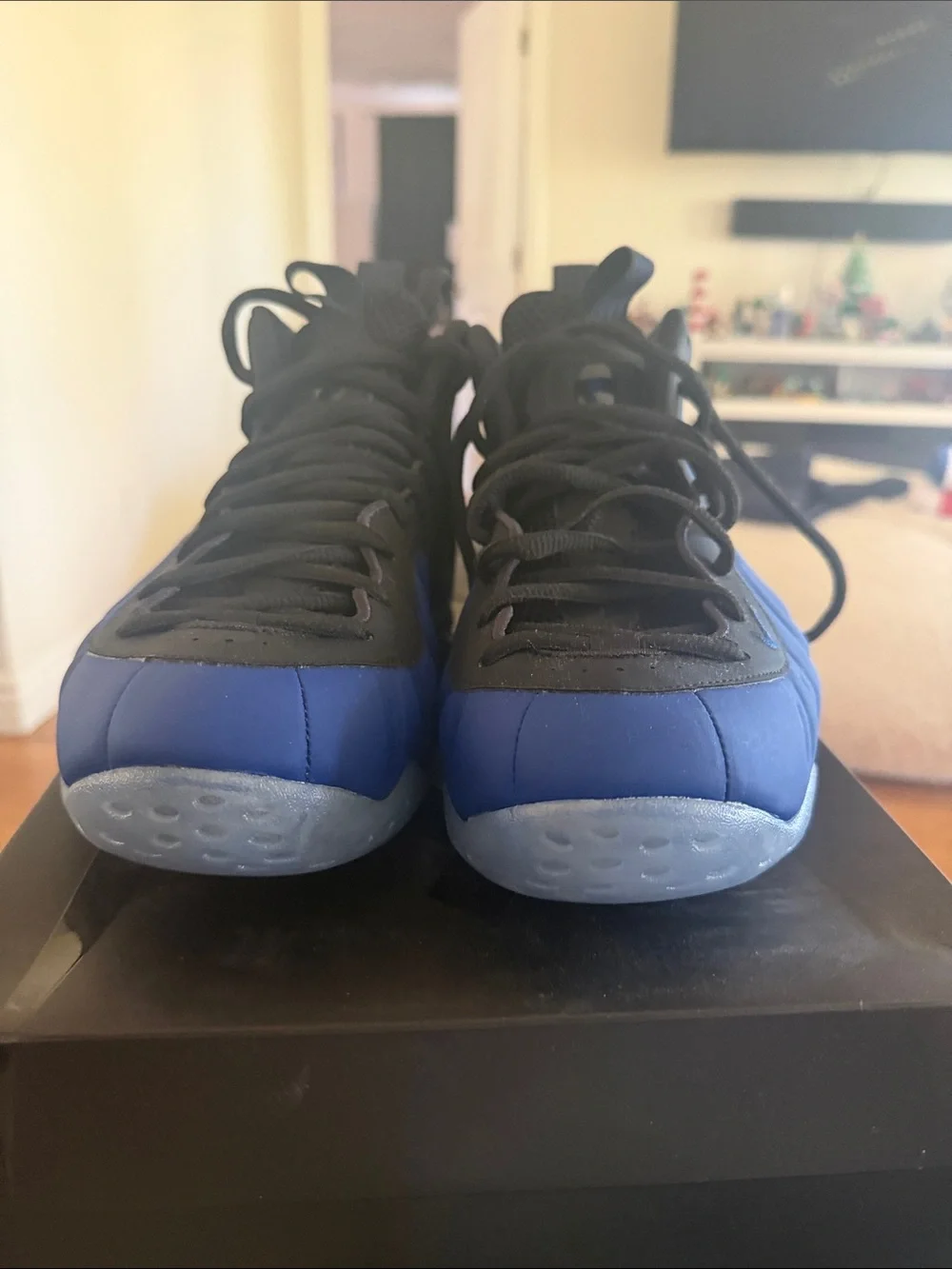 Nike Foamposite Royal Blue and Black Retro Sneakers